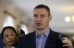 If appears before Klitschko at the polling station in Kiev
