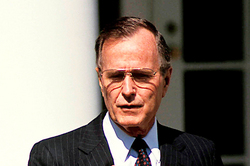 George H. W. Bush broke his neck