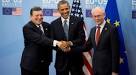 The leaders of the United States and the EU reaffirmed the importance of the free trade agreement

