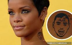 Rihanna got a tattoo in support of Chris Brown