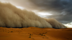 A sandstorm struck Northwest China