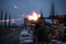 Ukrainian Military shelled the suburbs of Gorlovka phosphorus munitions
