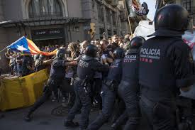 In Catalonia, around 30 people were injured in the clashes 