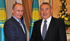 Putin began the meeting with Nazarbayev
