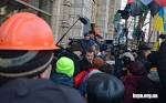 Ukrainian miners carry out protest action near the building of the Verkhovna Rada

