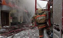 Fire in Moscow children`s trade centre "Sovenok" extinguished
