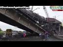 Railway bridge blown up in Mariupol
