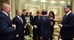 The meeting between Merkel, Hollande and Poroshenko began in Berlin
