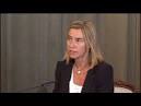 Mogherini urged the Russian Federation to influence the militia
