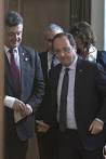 Putin and Poroshenko discussed the situation in Ukraine with Hollande and Merkel
