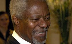 Kofi Annan watches negotiations between Russia and Iran closely