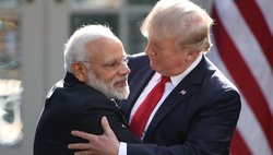 Trump met with the Prime Minister of India Narendra modi