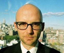 Moby is happy being a "little, bald" white guy