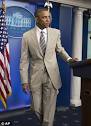 Press Secretary Obama stood up for beige suit President
