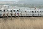 Machine humanitarian convoy of the Russian Federation returned in Rostov region
