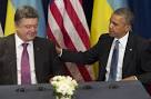 Obama is following the meeting with Poroshenko: 
