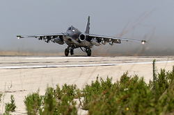 Aircraft destroyed camouflaged base "IG"