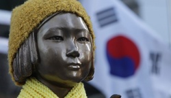 Japan was offended by South Korea because of the monument to "comfort women"