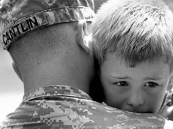 Children of soldiers suffering with mental health problems