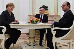 The talks, Putin, Merkel and Hollande ended mysterious silence