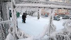 The abnormally cold weather gripped the city in the Urals, Volga region and Siberia
