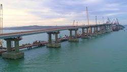Completed the construction of a road part of the Crimean bridge